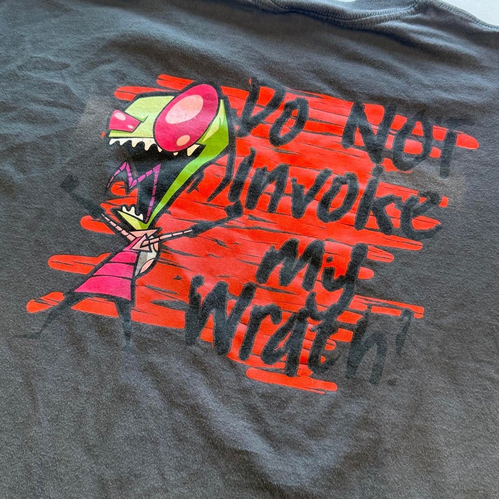 Vintage Invader Zim Do Not Invoke My Wrath T-Shirt Gray Men XL M&O Knits
